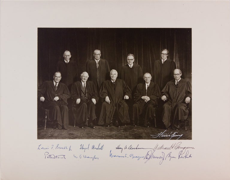 Item #64526 Signed Photograph. SUPREME COURT JUSTICES.