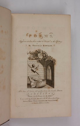 Item #64554 Poems, Supposed to Have Been Written at Bristol, Samuel Taylor COLERIDGE