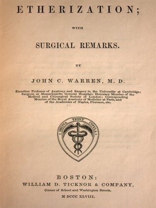 Etherization; With Surgical Remarks.