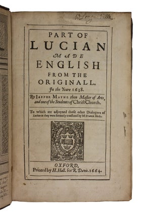 Part of Lucian Made English From the Originall.