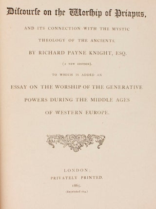 Item #64694 Discourse on the Worship of Priapus, Richard Payne KNIGHT