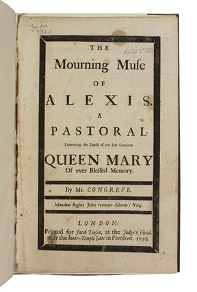 Item #64696 Mourning Muse of Alexis. William CONGREVE