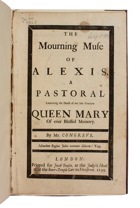 Item #64696 Mourning Muse of Alexis. William CONGREVE