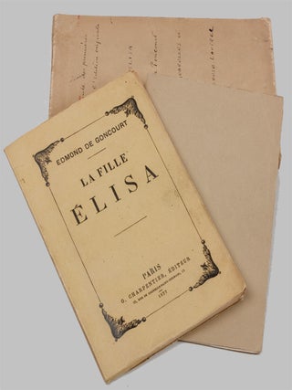 Item #64710 Fille Élisa de Edmound de Goncourt. Edmond DE GONCOURT