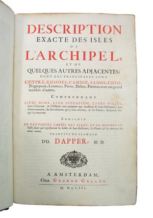 Description Exacte des Isles de l'Archipel