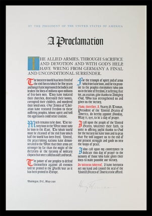Item #66485 Proclamation. Harry TRUMAN