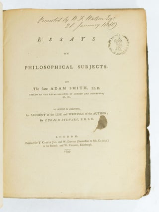 Essays on Philosophical Subjects