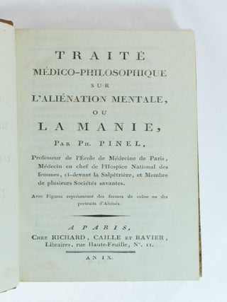 Traité médico-philosophique sur l'aliénation mentale, ou La Manie