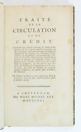Traité de la Circulation et du Crédit
