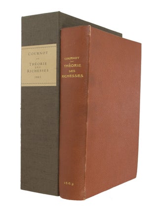 Item #66824 Principes de la théorie des richesses. Antoine Augustin COURNOT