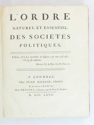 Ordre naturel et essentiel des sociétés politiques