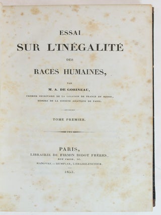 Essai sur l'inégalité des races humaines