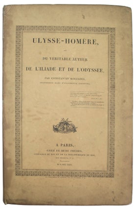 Item #66946 Ulysse-Homère. Constantin KOLIADES