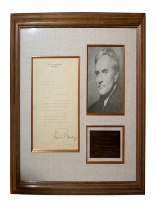 Item #67514 Typed Letter Signed. Benjamin CARDOZO