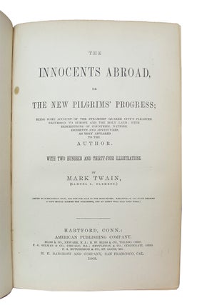 Innocents Abroad, or the New Pilgrims' Progress;