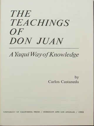 Teachings of Don Juan