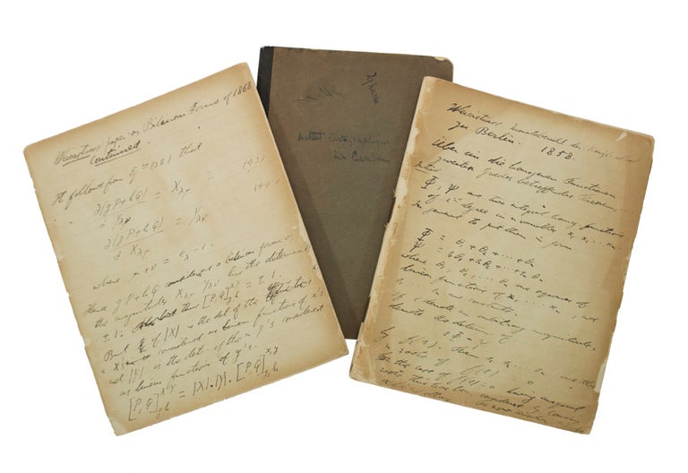 Item #67728 Mathematical Manuscript Notebooks. Alfred North WHITEHEAD.
