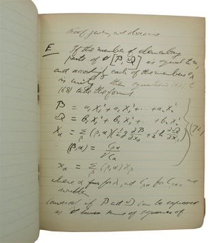 Mathematical Manuscript Notebooks