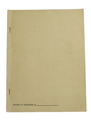 Item #67805 General Account of the Development of Methods of Using Atomic Energy. Henry de Wolf...