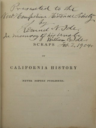 Biographical Sketch of the Life of William B. Ide: