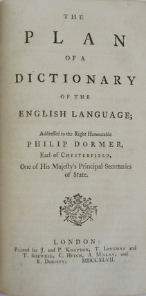 Plan of a Dictionary of the English Language