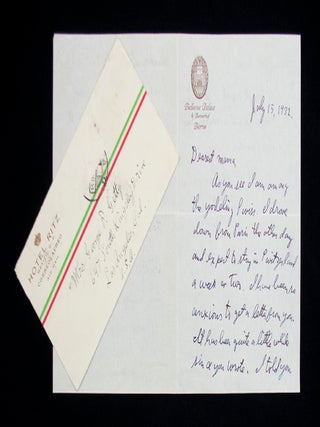 Item #68023 ALS to his mother, Mrs. George F. Getty. John Paul GETTY