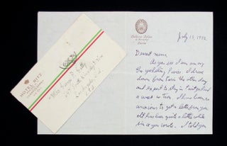 Item #68023 ALS to his mother, Mrs. George F. Getty. John Paul GETTY