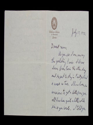 ALS to his mother, Mrs. George F. Getty.