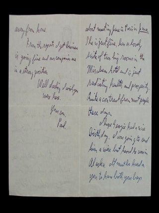 ALS to his mother, Mrs. George F. Getty.