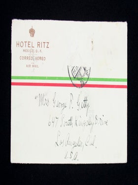 ALS to his mother, Mrs. George F. Getty.