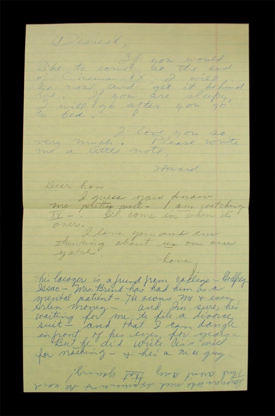 Item #68024 ALS to his Second Wife Jean Peters. Howard HUGHES.