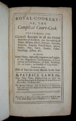 Royal-cookery: or, the Compleat Court-Cook