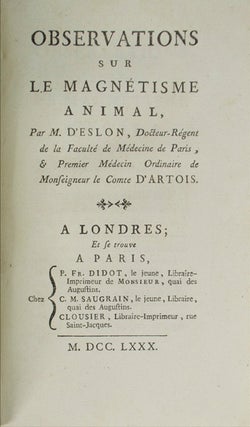 Mémoire sur la découverte du magnétisme animal
