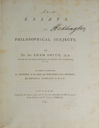 Essays on Philosophical Subjects
