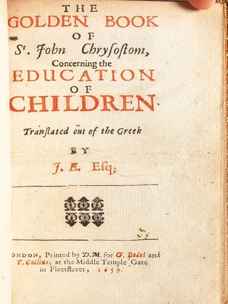 Golden Book of St. John Chrysostom, concerning the Education of Children.