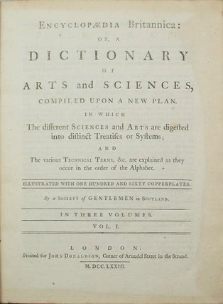 Encyclopædia Britannica; or, A Dictionary of Arts and Sciences
