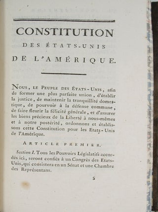 Constitutions des Treize Etats-Unis de l'Amerique
