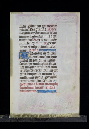 Leaf from the New Testament, in Latin. From the Gospel of St. Luke.