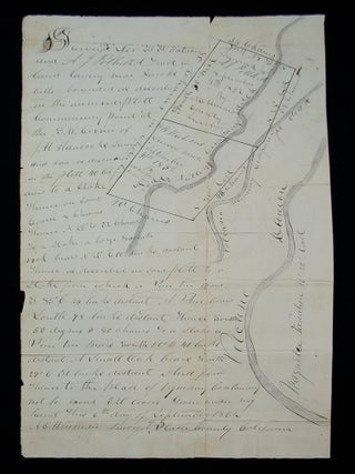 Item #68368 Gold Rush Map Manuscript. GOLD RUSH