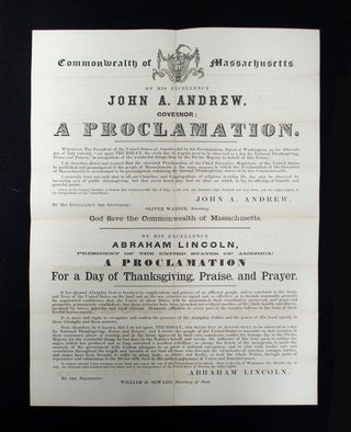 Item #68373 Proclamation of Thanksgiving [Broadside]. Abraham LINCOLN