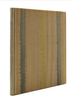 Item #68426 Three Academic Pieces. Wallace STEVENS