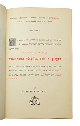 Book of the Thousand Nights and a Night [Benares Edition]