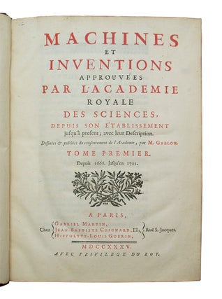 Machines et Inventions approuvées par l'Academie Royale des Sciences
