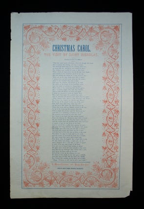 Item #68612 Christmas Carol. The Visit of St. Nicholas. Clement C. MOORE