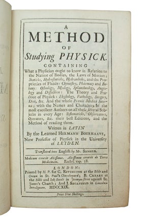 Method of Studying Physick
