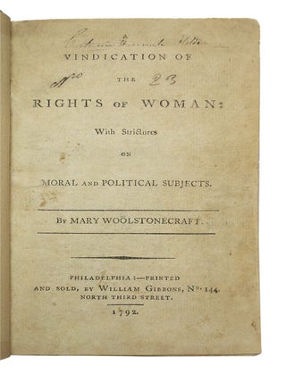 Vindication of the Rights of Woman: