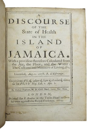 Discourse of the State of Health in the Island of Jamaica