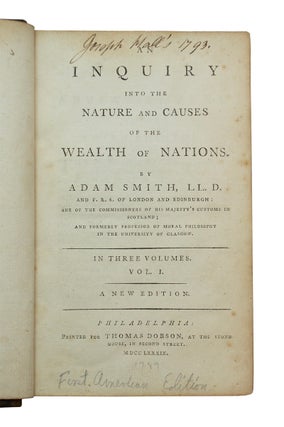Inquiry into the nature and causes of the wealth of nations.