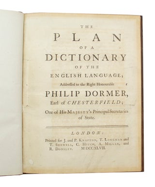 Plan of a Dictionary of the English Language