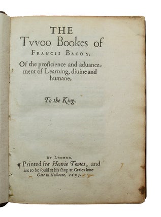 Twoo Bookes of Francis Bacon